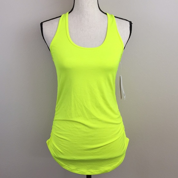 neon yellow workout top